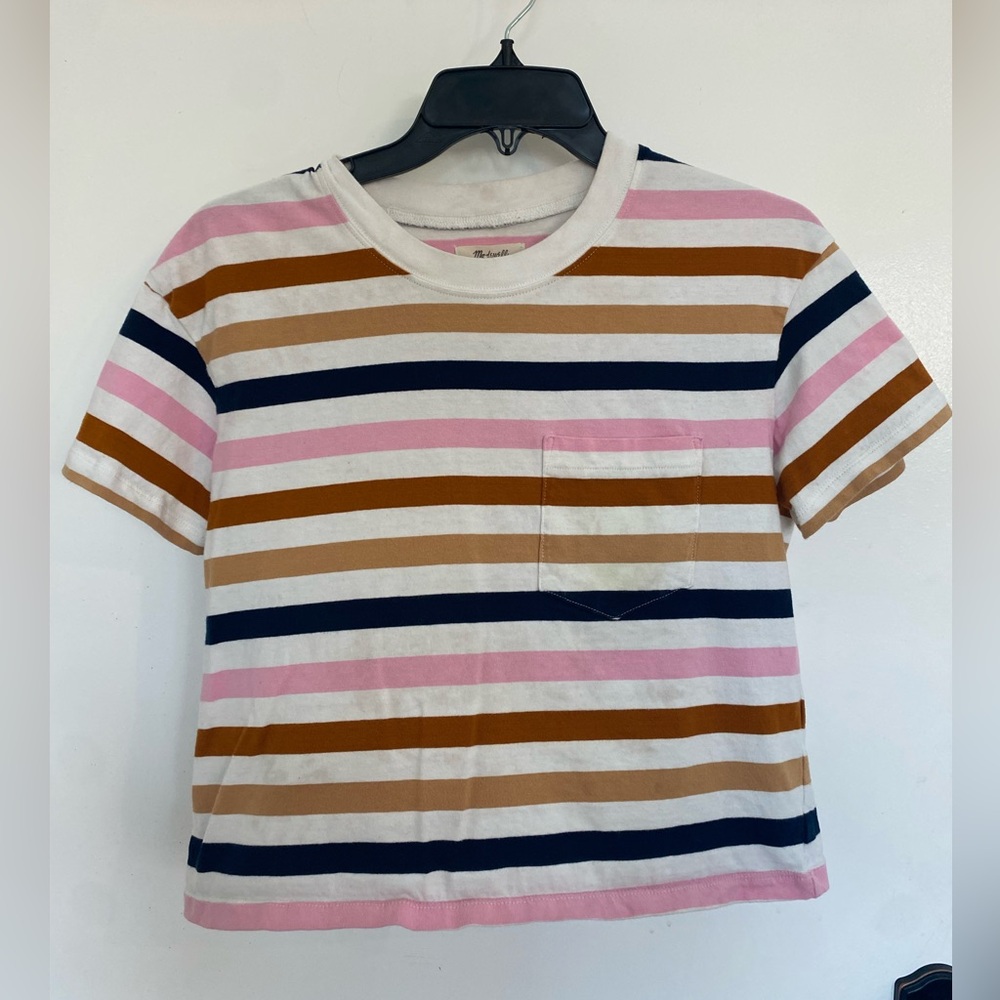 Madewell cropped striped T-shirt